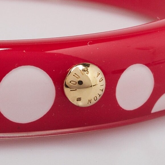 Louis Vuitton Limited Edition Yayoi Kusama Red Dots Infinity Bangle PM Bracelet - Picture 3 of 6